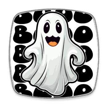 Boo Halloween Ghost Design for the Next Party - Square fridge magnet - white - Front