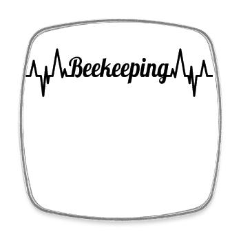 Bienenzucht EKG Herzklopfen - Viereckiger Kühlschrankmagnet - Weiß - Vorne