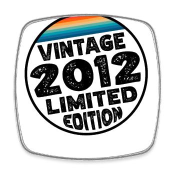 Vintage 2012 Cadeau d’anniversaire Fête des enfants - Magnet carré - blanc - Devant
