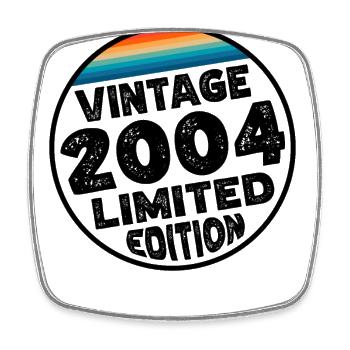 Vintage 2004 Cadeau d’anniversaire Fête d’anniversaire - Magnet carré - blanc - Devant