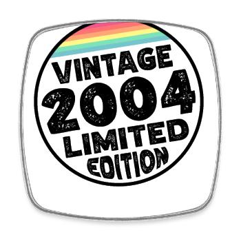 Vintage 2004 Cadeau d’anniversaire Fête d’anniversaire - Magnet carré - blanc - Devant