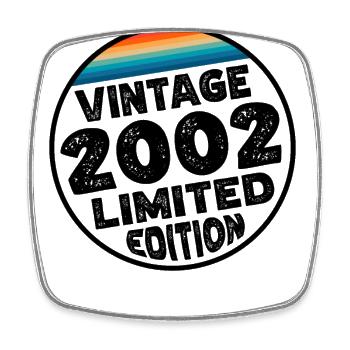 Vintage 2002 Geburtstag Geschenk Geburtstagsparty - Viereckiger Kühlschrankmagnet - Weiß - Vorne