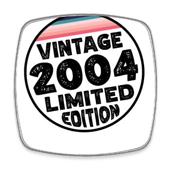 Vintage 2004 Cadeau d’anniversaire Fête d’anniversaire - Magnet carré - blanc - Devant