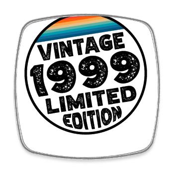 Vintage 1999 Birthday Gift Birthday Party - Square fridge magnet - white - Front