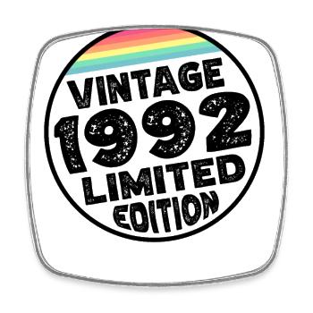 Vintage 1992 Geburtstag Geschenk Geburtstagsparty - Viereckiger Kühlschrankmagnet - Weiß - Vorne