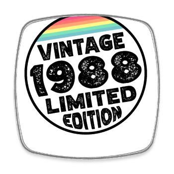 Vintage 1988 Cadeau d’anniversaire Fête d’anniversaire - Magnet carré - blanc - Devant