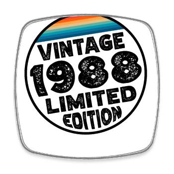 Vintage 1988 Cadeau d’anniversaire Fête d’anniversaire - Magnet carré - blanc - Devant