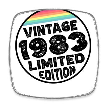 Vintage 1983 Cadeau d’anniversaire Fête d’anniversaire - Magnet carré - blanc - Devant