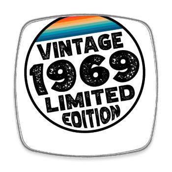 Édition limitée depuis 1969 Cadeau d’anniversaire - Magnet carré - blanc - Devant
