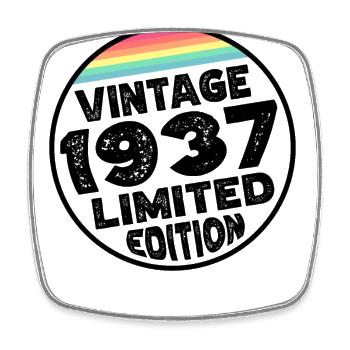 Limited Edition since 1937 Geburtstag Geschenk - Viereckiger Kühlschrankmagnet - Weiß - Vorne