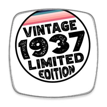 Limited Edition since 1937 Geburtstag Geschenk - Viereckiger Kühlschrankmagnet - Weiß - Vorne