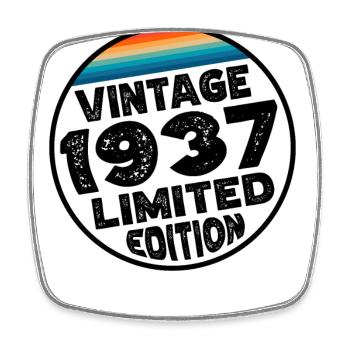 Limited Edition since 1937 Geburtstag Geschenk - Viereckiger Kühlschrankmagnet - Weiß - Vorne