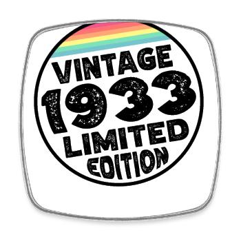 Édition limitée depuis 1933 Cadeau d’anniversaire - Magnet carré - blanc - Devant