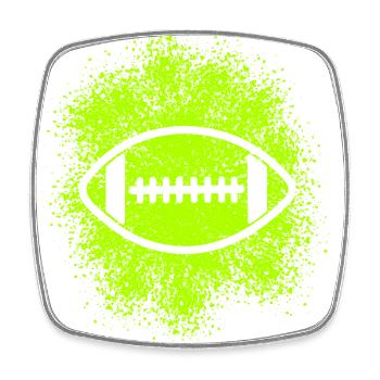 American football - Square fridge magnet - white - Front