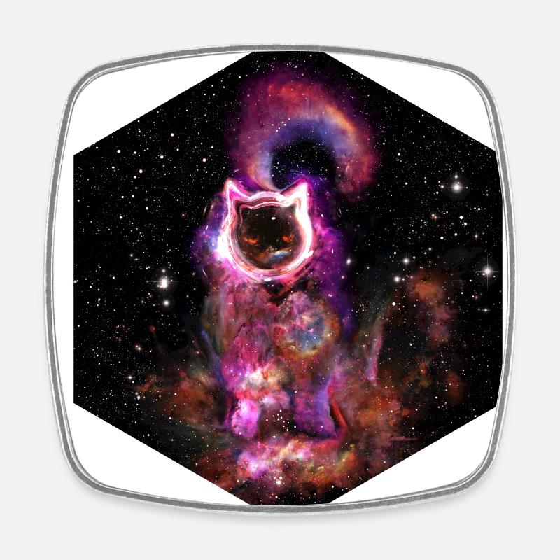 the black hole known as your cat (STICKERS & CAPS) - Square fridge magnet - white
