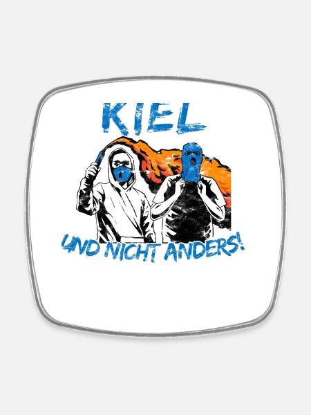 Kiel und nicht anders UPDATE - Viereckiger Kühlschrankmagnet - Weiß