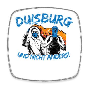 Duisburg und nicht anders UPDATE - Viereckiger Kühlschrankmagnet - Weiß - Vorne