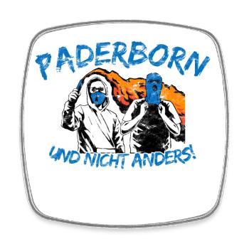 Paderborn und nicht anders UPDATE - Viereckiger Kühlschrankmagnet - Weiß - Vorne