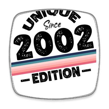Unique seit 2002 Edition Geburtstag Vintage 2002 - Viereckiger Kühlschrankmagnet - Weiß - Vorne