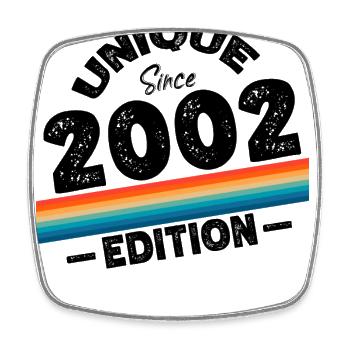 Unique seit 2002 Edition Geburtstag Vintage 2002 - Viereckiger Kühlschrankmagnet - Weiß - Vorne
