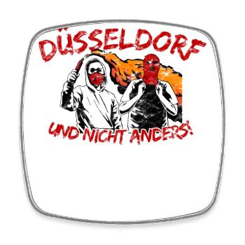 Düsseldorf und nicht anders UPDATE - Viereckiger Kühlschrankmagnet - Weiß - Vorne