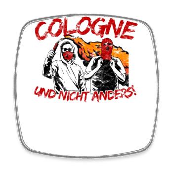 Cologne und nicht anders UPDATE - Viereckiger Kühlschrankmagnet - Weiß - Vorne