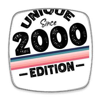 Unique seit 2000 Edition Geburtstag Vintage 2000 - Viereckiger Kühlschrankmagnet - Weiß - Vorne