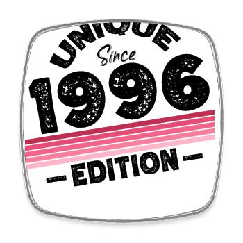 Unique depuis 1996 Edition Anniversaire Millésime 1996 - Magnet carré - blanc - Devant