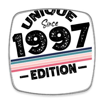 Unique depuis 1997 Edition Anniversaire Millésime 1997 - Magnet carré - blanc - Devant