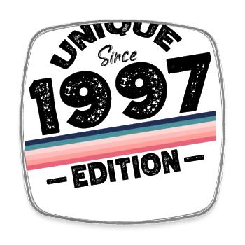 Unique depuis 1997 Edition Anniversaire Millésime 1997 - Magnet carré - blanc - Devant