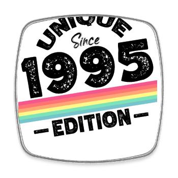 Unique seit 1995 Edition Geburtstag Vintage 1995 - Viereckiger Kühlschrankmagnet - Weiß - Vorne