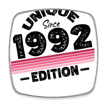 Unique seit 1992 Edition Geburtstag Vintage 1992 - Viereckiger Kühlschrankmagnet - Weiß - Vorne