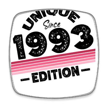 Unique depuis 1993 Edition Anniversaire Millésime 1993 - Magnet carré - blanc - Devant
