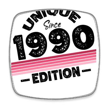 Unique seit 1990 Edition Geburtstag Vintage 1990 - Viereckiger Kühlschrankmagnet - Weiß - Vorne