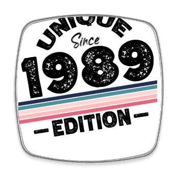 Unique depuis 1989 Edition Anniversaire Millésime 1989 - Magnet carré - blanc - Devant