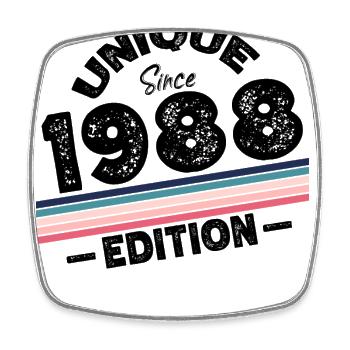 Unique depuis 1988 Edition Anniversaire Millésime 1988 - Magnet carré - blanc - Devant