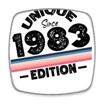 Unique depuis 1983 Edition Anniversaire Millésime 1983 - Magnet carré - blanc - Devant