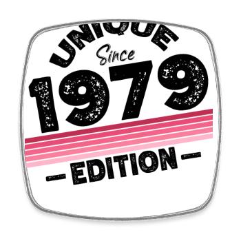 Unique seit 1979 Edition Geburtstag Vintage 1979 - Viereckiger Kühlschrankmagnet - Weiß - Vorne