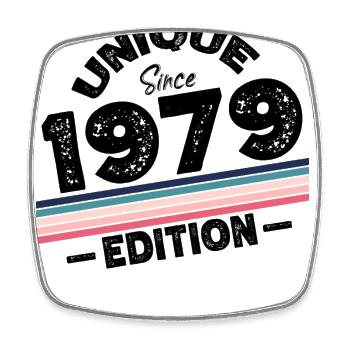 Unique seit 1979 Edition Geburtstag Vintage 1979 - Viereckiger Kühlschrankmagnet - Weiß - Vorne