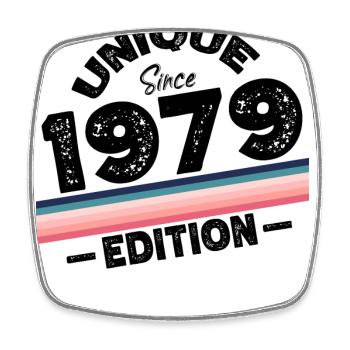 Unique seit 1979 Edition Geburtstag Vintage 1979 - Viereckiger Kühlschrankmagnet - Weiß - Vorne