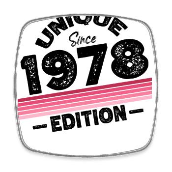 Unique Since 1978 Edition Birthday Vintage 1978 - Square fridge magnet - white - Front
