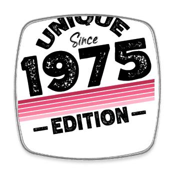 Unique depuis 1975 Edition Anniversaire Millésime 1975 - Magnet carré - blanc - Devant