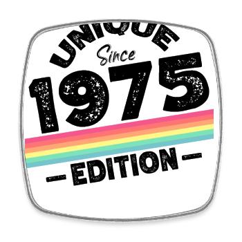 Unique depuis 1975 Edition Anniversaire Millésime 1975 - Magnet carré - blanc - Devant
