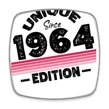 Unique since 1964 Edition Birthday Vintage 1964 - Square fridge magnet - white - Front