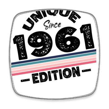 Unique depuis 1961 Edition Anniversaire Millésime 1961 - Magnet carré - blanc - Devant
