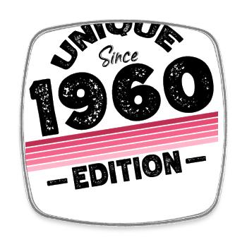 Unique depuis les années 1960 édition anniversaire Vintage des années 1960 - Magnet carré - blanc - Devant