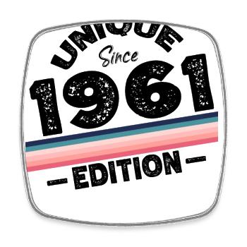 Unique depuis 1961 Edition Anniversaire Millésime 1961 - Magnet carré - blanc - Devant