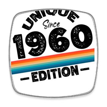 Unique depuis les années 1960 édition anniversaire Vintage des années 1960 - Magnet carré - blanc - Devant
