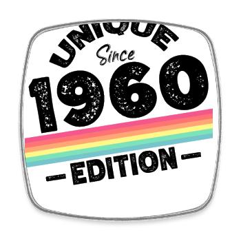 Unique depuis les années 1960 édition anniversaire Vintage des années 1960 - Magnet carré - blanc - Devant