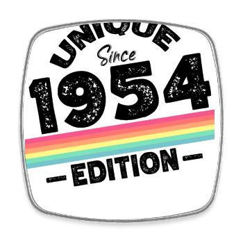 Unique depuis 1954 Edition Anniversaire Millésime 1954 - Magnet carré - blanc - Devant